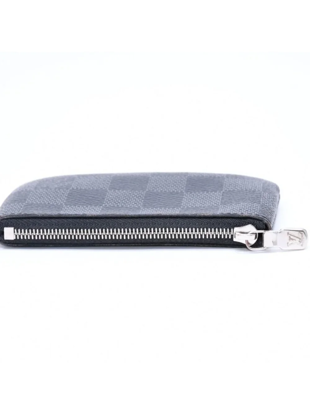 Louis Vuitton Pochette Cles Coin Purse Damier Graphite Canvas Black Gray Silver